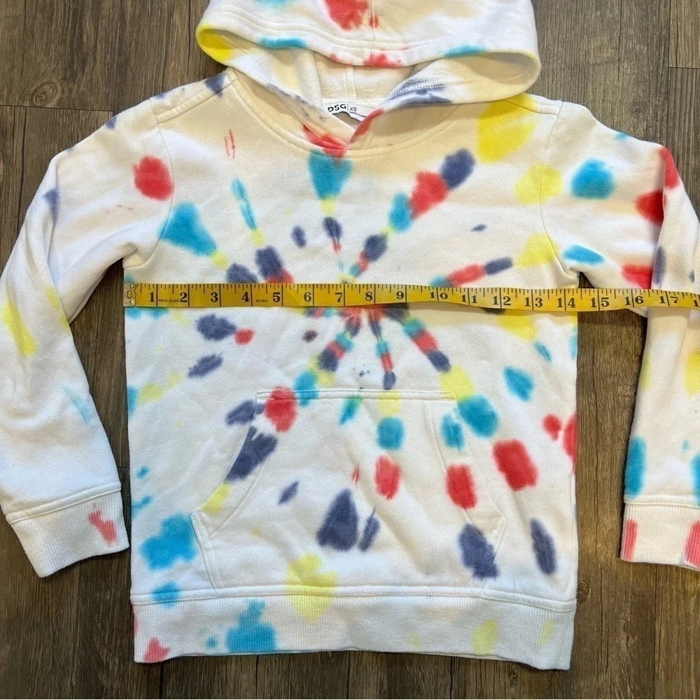 Kids DSG Tye Die Hoodie Blue/Red Size XS